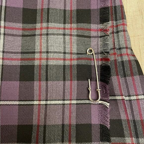 JAMES PRINGLE WEAVERS Kilt Youth 7 to 8 yrs Scotland adjustable purple wool kids - Picture 4 of 9